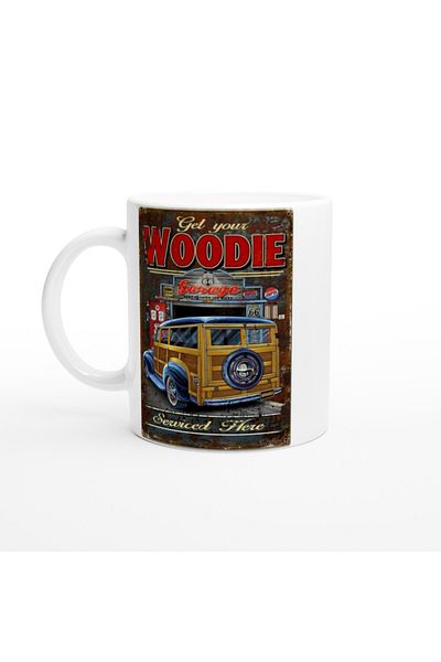 Luluyen Woodie Garage Service Themed Retro Mug