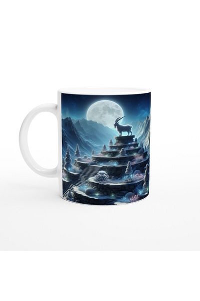 Luluyen Capricorn Printed Coffee Mug - Zodiac Garden under the Moonlight Vs4