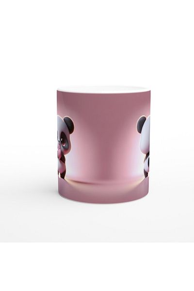 Luluyen Cute Panda Themed Printed Mug with Heart