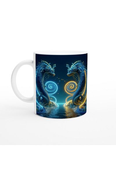 Luluyen Gemini Printed Coffee Mug - Astral Submarine World Vs2