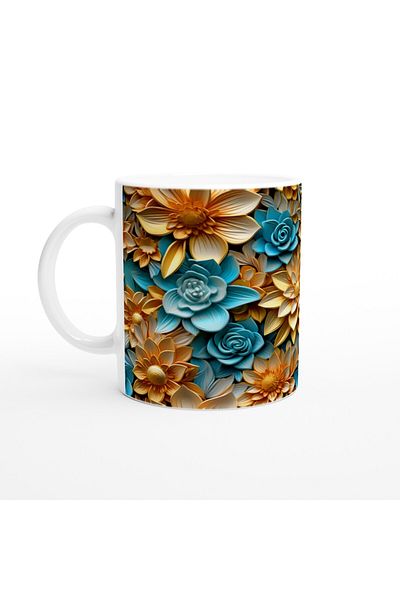 Luluyen Orange and Turquoise Spring Mug
