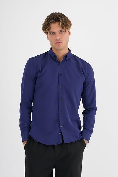 Redline Flex Slim Fit Μαλακό Απορροφητικό Εύκολο Σιδέρωμα Αναπνεύσιμο Ανδρικό Πουκάμισο Συνέλευσμα