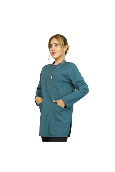 nutrix Hijab Single Top Petrol Green Soft Lycra Nurse & Doctor Uniform Hospital Uniform