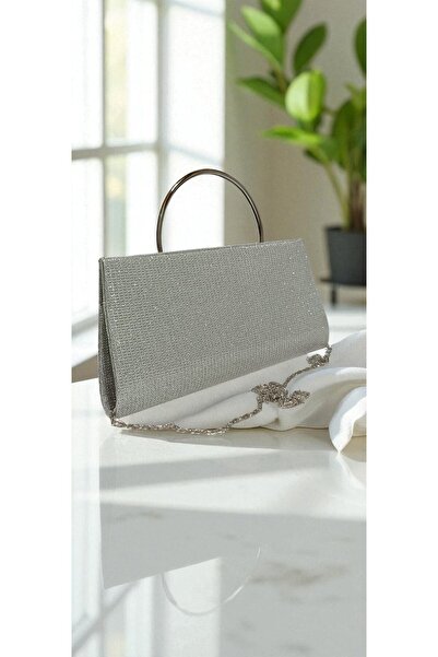 ZİVORA Women's Evening Dress Glitter Chain Mini Box Shoulder and Handbag