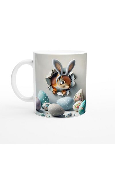 Luluyen Rabbit Ear Squirrel Themed Printed Mug
