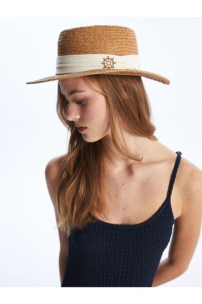 LC Waikiki LCW ACCESSORIES Women's Straw Fedora Hat