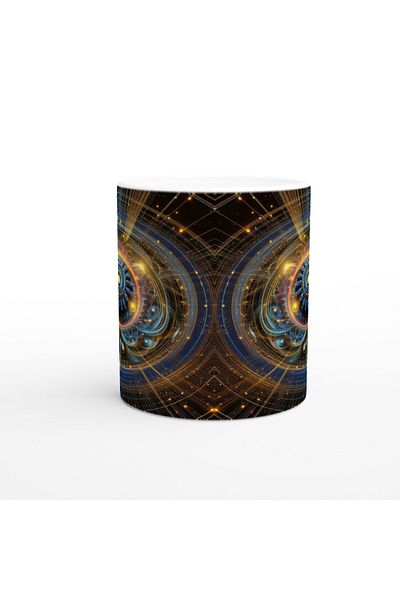 Luluyen Gemini Printed Coffee Mug - Wheels of Time Astrology Mechanism Vs2