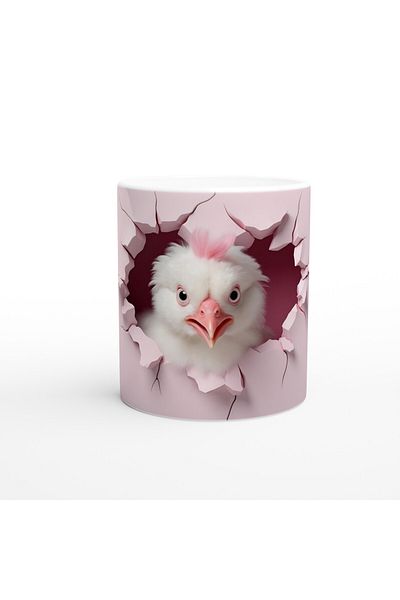 Luluyen Confused Chicken Themed Printed Mug