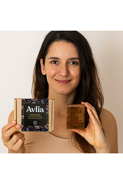 Avlia 60% صابون حلب بزيت الغار – زيت الزيتون، صابون طبيعي – مصنوع يدويًا