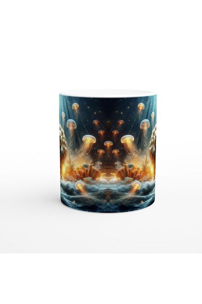 Luluyen Leo Printed Coffee Mug - Astral Submarine World Vs2
