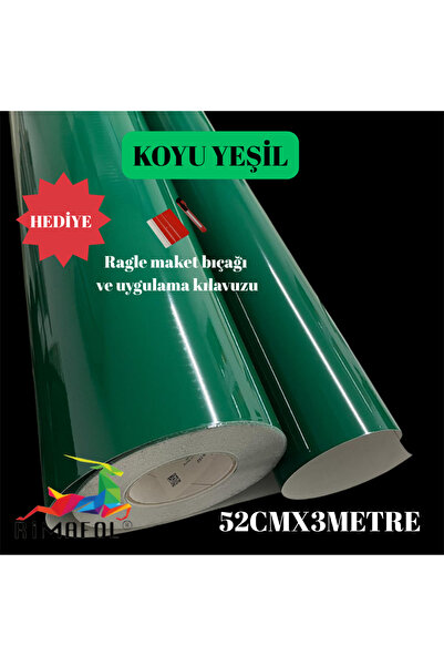 RİMAFOL Koyu Yeşil Hava Kanallı Kendinden Yapışkanlı Folyo 52CMX3METRE