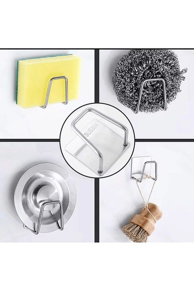 MR RZN STORE Self Adhesive Steel Drain Rack , Hanger - Lisinya