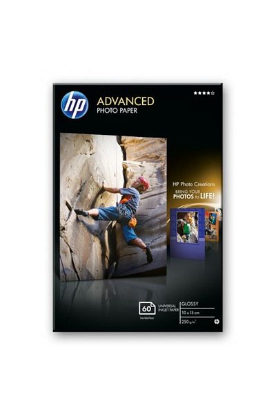 HP Glossy Photo Paper 10x15cm 60 Sheets Advanced Glossy Photo Paper