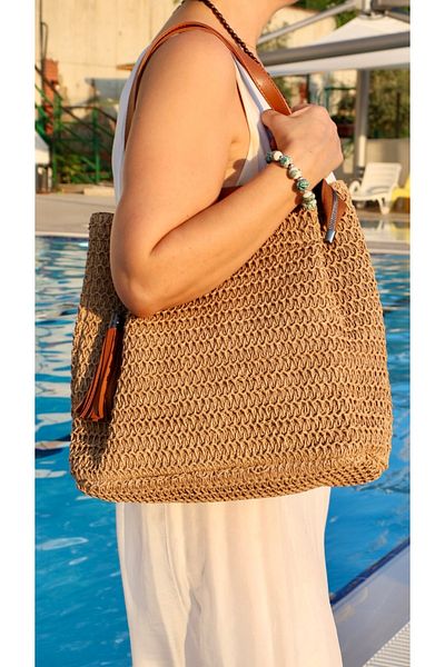 Blacktavern Straw Shoulder Bag Bohemian Style