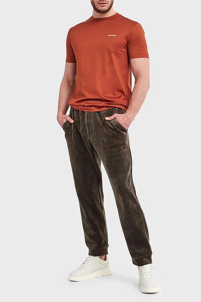 Emporio Armani Cotton Blend Regular Fit Crew Neck Logo t Shirt Men t Shirt 8N1Td8 1Juvz U