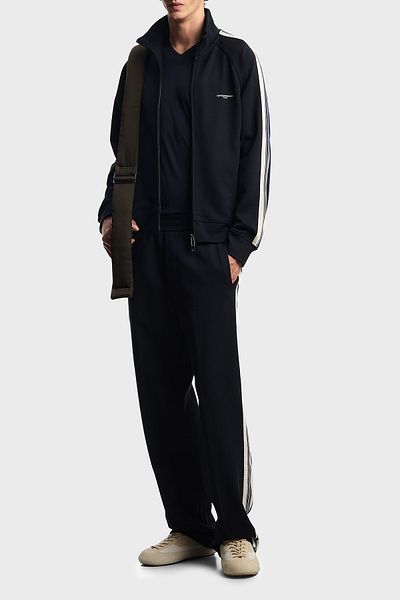 Emporio Armani Stretch Cotton Regular Fit Normal Waist Loose Leg Jogger Pants Men Pants Em002873