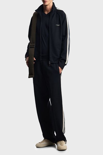 Emporio Armani Stretch Cotton Regular Fit Stripe Detail Stand Collar Sweat Men's Sweat Em002872 Af13488 U