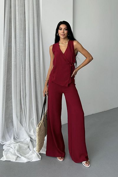 İstangül Butik Luxe Allure Stylish and Lightweight Pants Blouse Set