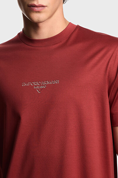 Emporio Armani Logo Printed Cotton Regular Fit Crew Neck t Shirt Men t Shirt Em002838 Af10761