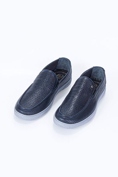 Vantaggio Ανδρικά Loafer παπούτσια Fuze Navy Blue 100% γνήσιο δέρμα