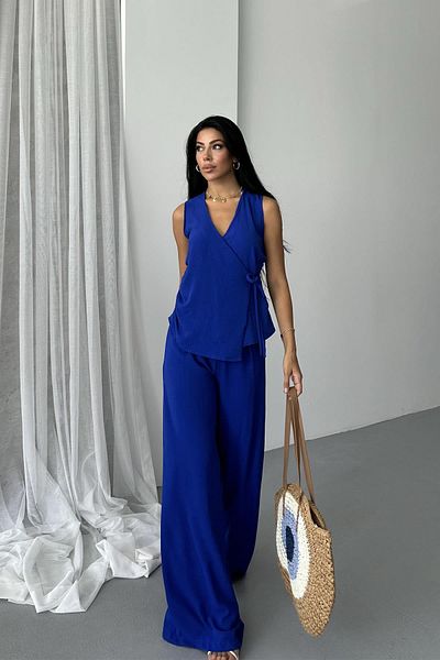 İstangül Butik Luxe Allure Stylish and Lightweight Pants Blouse Set