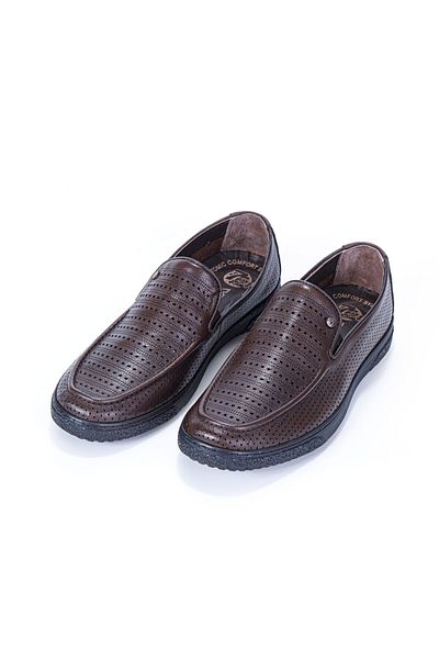 Vantaggio Fuze Brown 100% Genuine Leather Men's Loafer Shoes