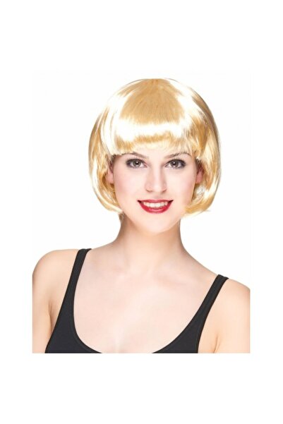 ForWhat Perucă de păr scurtă, auriu, auriu, pentru birou, acasă, birou, activ...