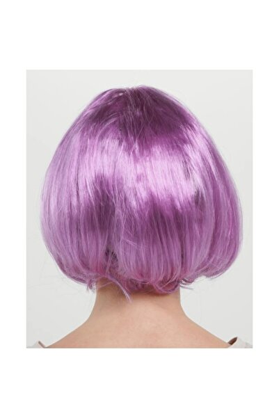 ForWhat Perucă de păr drept, croială culori, roz trandafir, pentru birou, aca...