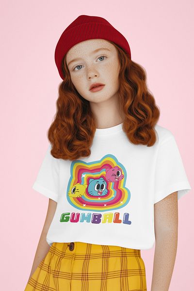 SEVBANO Tricou unisex pentru copii cu desene animate Gumball Darwin (vârsta 1-12)