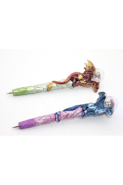 ForWhat Polyester Lighted Dragon Ballpoint Pen for Office Home Office Gift