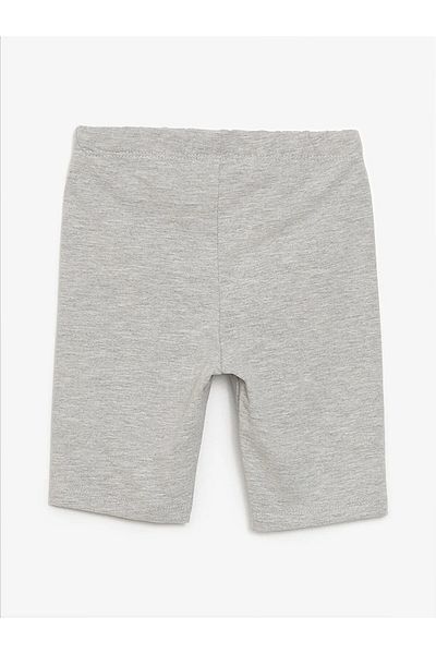 buğlem collection Girls' Casual Short Leggings Shorts Cotton Combed Cotton 3-14 Years Black-White-Grey