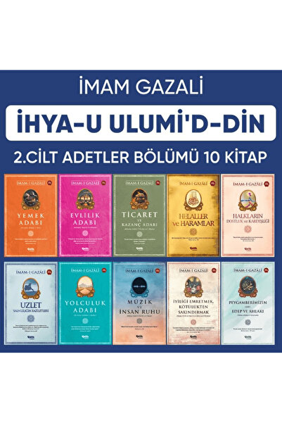 Çelik Yayınevi İhyau Ulumiddin 2. Cilt (Adetler Bölümü 10 Kitap) İmam Gazali