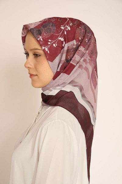 BERCHEM SCARF Abstract Pattern Women's Soft Scarf – Spring Summer Matching Modern Pattern Soft Scarf