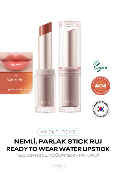 BBIA Nemli ve Parlak Stick Ruj Ready To Wear Water Lipstick