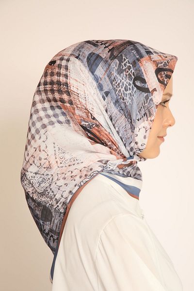 BERCHEM SCARF Soft Modern Patterned Scarf – Plaid Pattern Combination