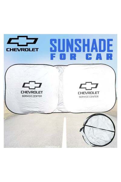 Chevrolet مظلة شمسية مزدوجة الألواح للزجاج الأمامي للسيارة، عاكسة للشمس مع شع...
