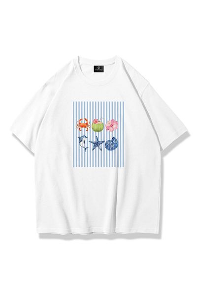 Trendiz Women's Ocean Like Tshirt White