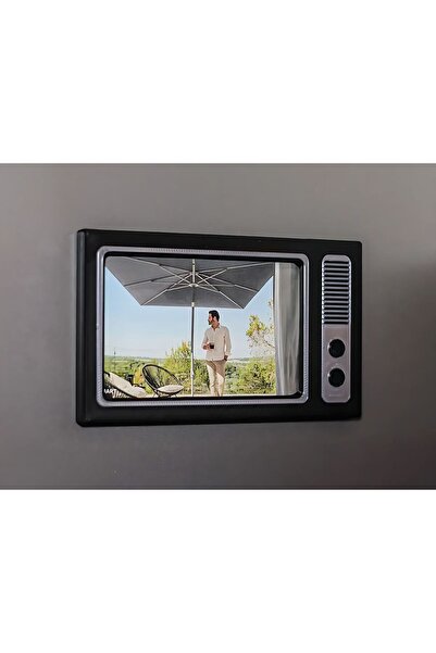 BaBaWoSs Resim Çerçeveli Retro TV Buzdolabı Mıknatısı Kaliteli Baskı 2 Adet