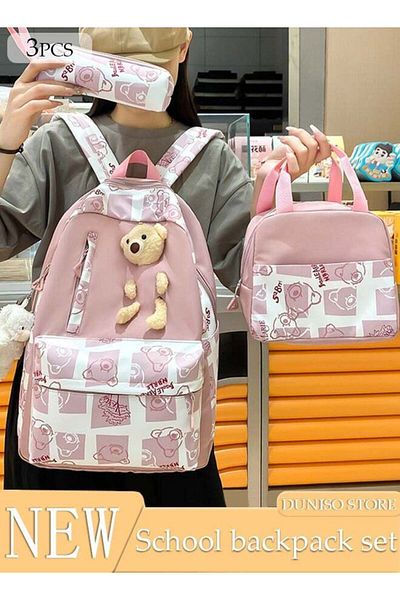 fun zone DUNISO 3PCS Kids School Backpack Set