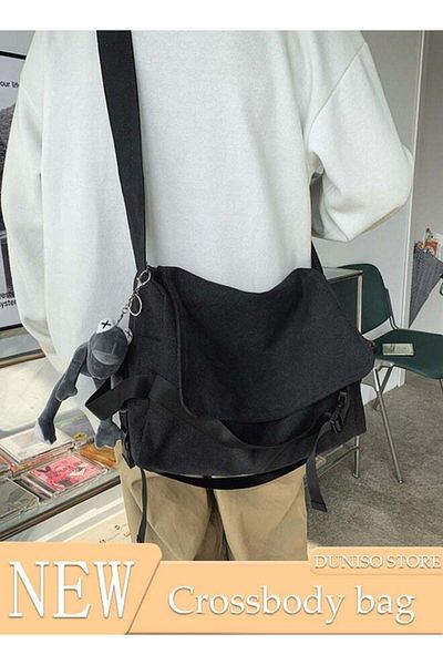 fun zone DUNISO Shoulder Tote Bag Canvas Handbag For Women And Men Large Capacity Crossbody Bag