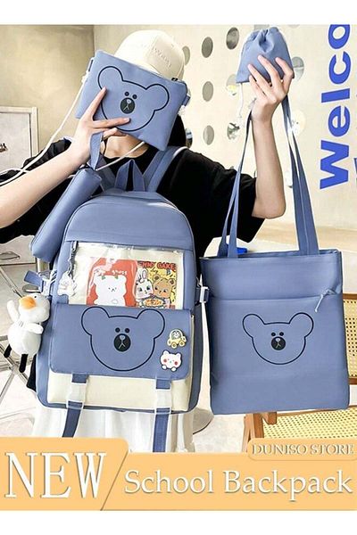 fun zone DUNISO 5PCS Kids School Backpack Set