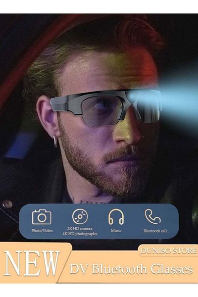 fun zone DUNISO Smart Glasses, DV Bluetooth Glasses with 32G card Wireless Bluetooth Headset Waterproof Compa