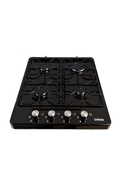HARLEM 4-burner stove with Orevo knobs, cylinder.