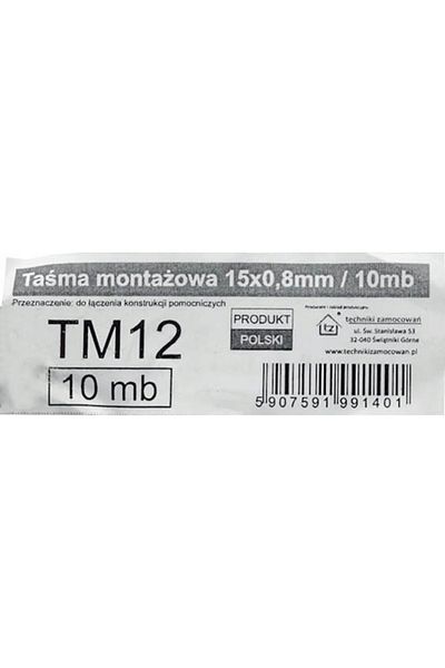 Inna marka Taśma montażowa TM12 15x0,8x10m (1)