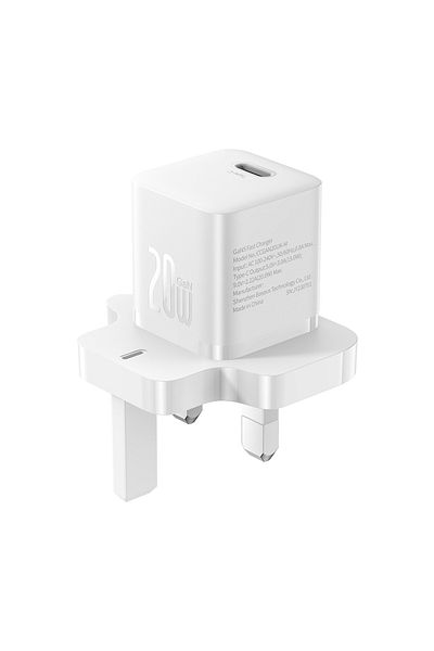 Baseus Type-C charger with UK Plug, Quick Charge 20W - (P10110907213-00) - White
