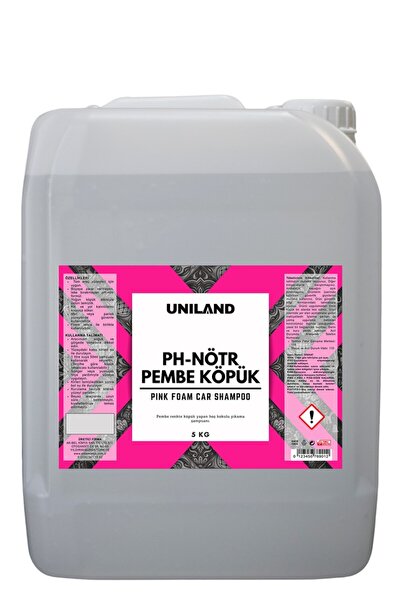 uniland Pembe Köpüklü pH Nötr Oto Şampuanı 5 KG
