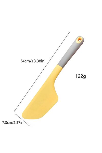 Choice Yellow Extra Large Silicone Cream Baking Scraper 34cm Non-Stick Butter Spatula Smoother Spreader Hea