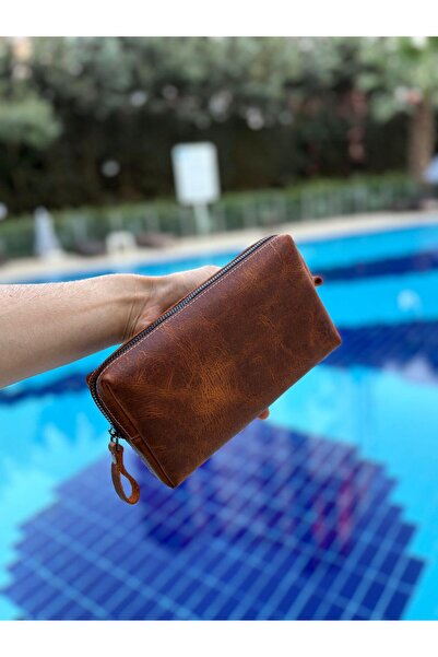 ÖzkanAccessory Capella Genuine Leather Brown Unisex Handbag