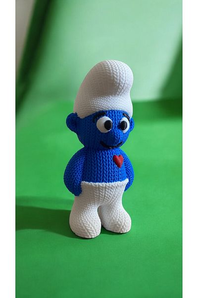 3D Ekspres Cute Figure Braided Single Style Cute Smurfs Toy 10 cm