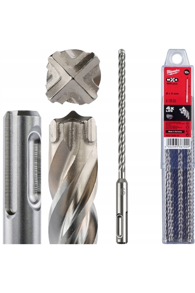 Milwaukee Burghie (z)MX4 SDS Plus 06/100/165 mm (10)